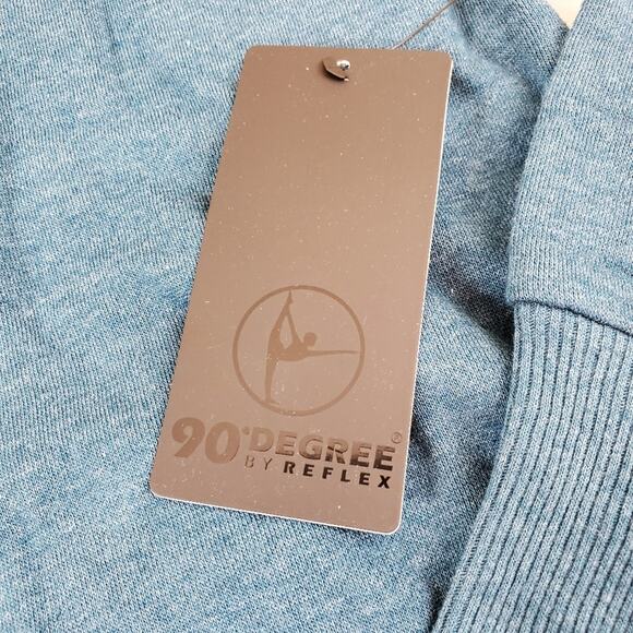 $5 SALE!!! NWT 90 Degree By Reflex Medium Vintage Blue Hoodie $68 - Picture 7 of 8